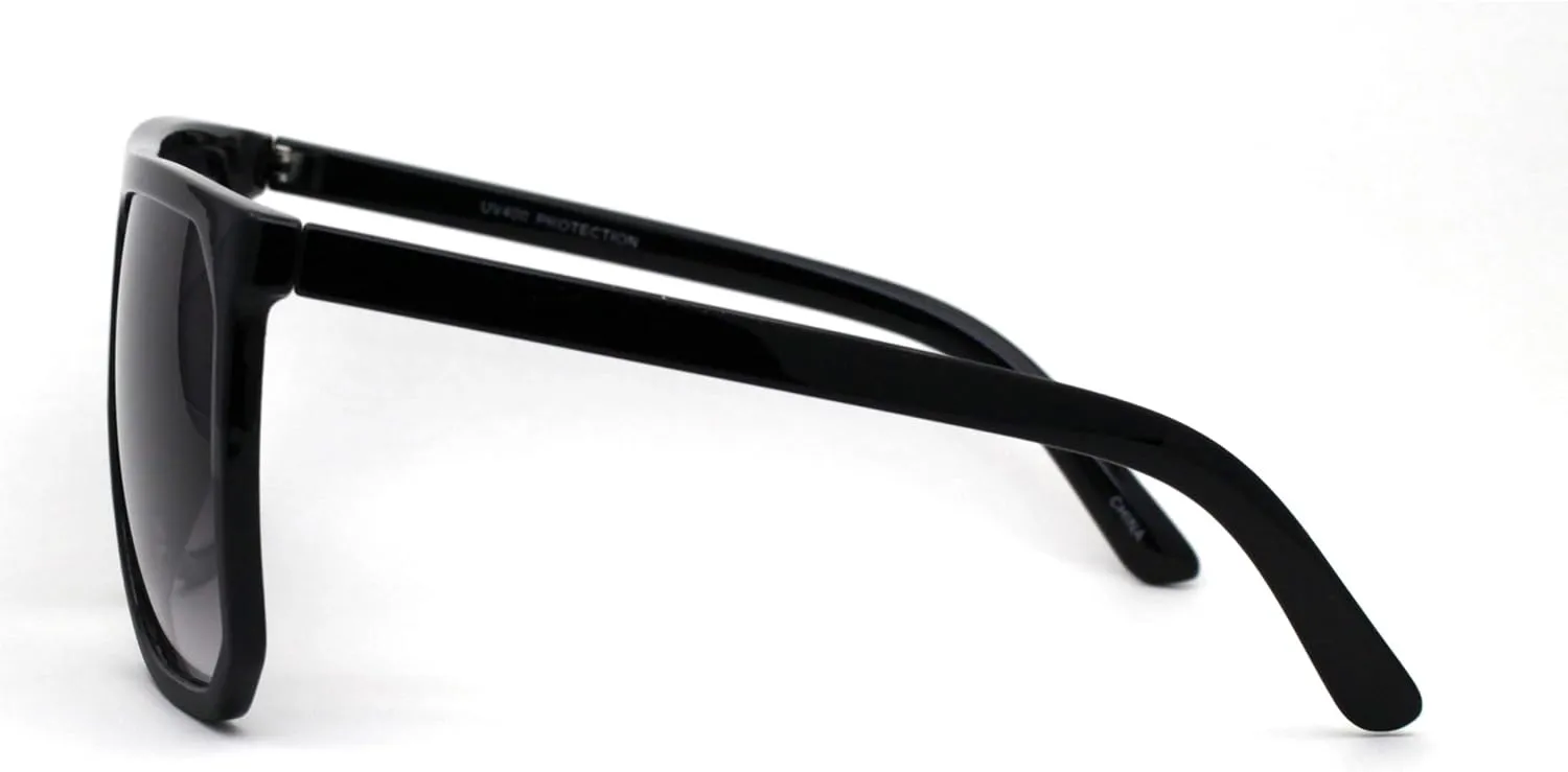 Womens Oversize Flat Top Retro Boyfriend Mobster Sunglasses