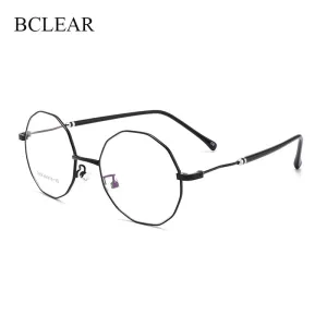 Women's Polygon Round Alloy Full Rim Frame Eyeglasses Scd838