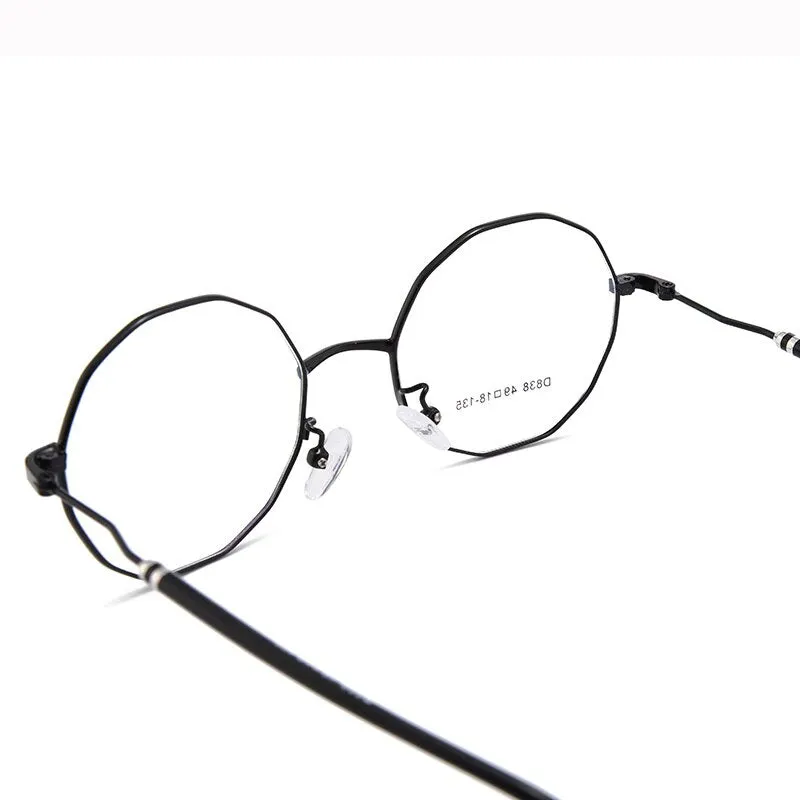 Women's Polygon Round Alloy Full Rim Frame Eyeglasses Scd838