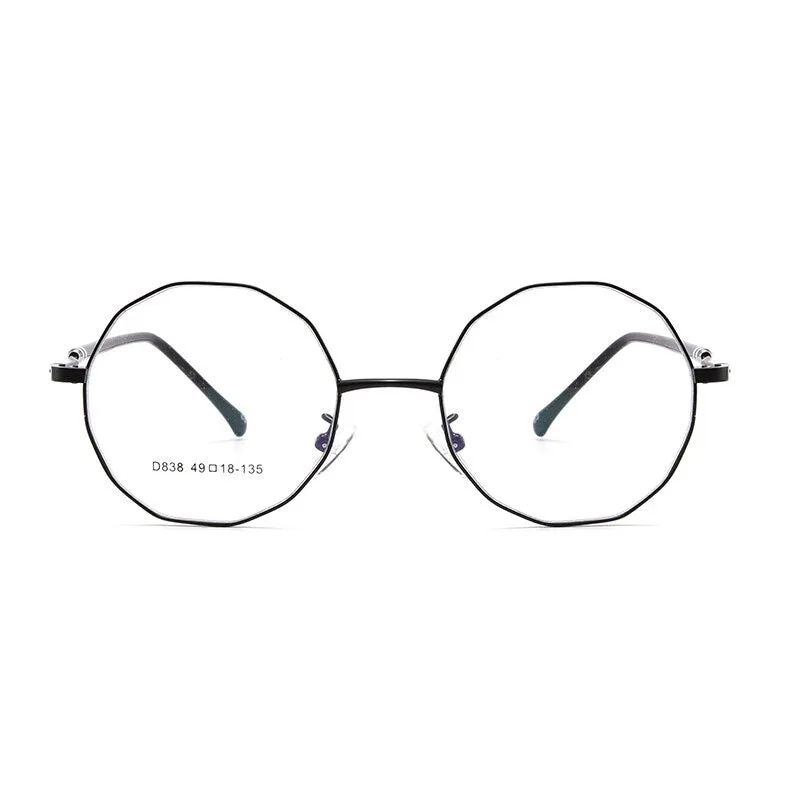 Women's Polygon Round Alloy Full Rim Frame Eyeglasses Scd838