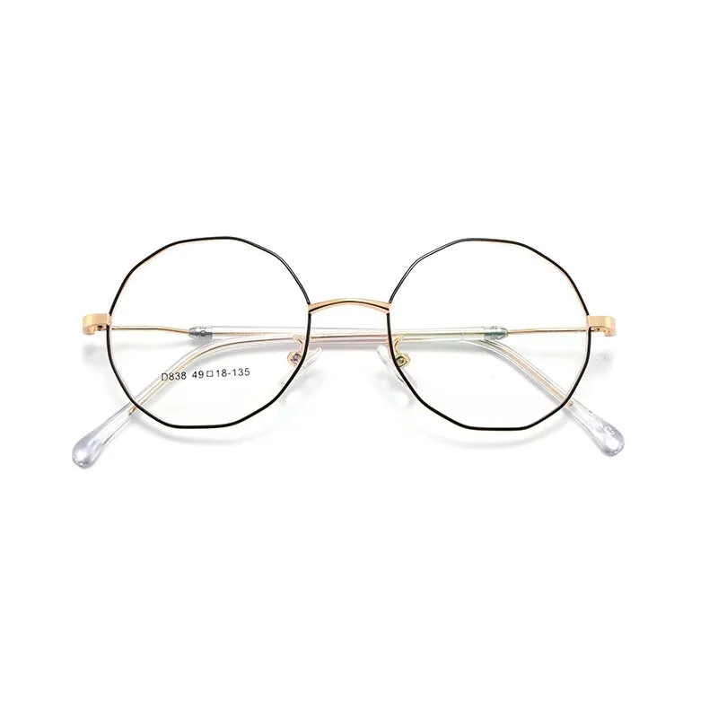 Women's Polygon Round Alloy Full Rim Frame Eyeglasses Scd838