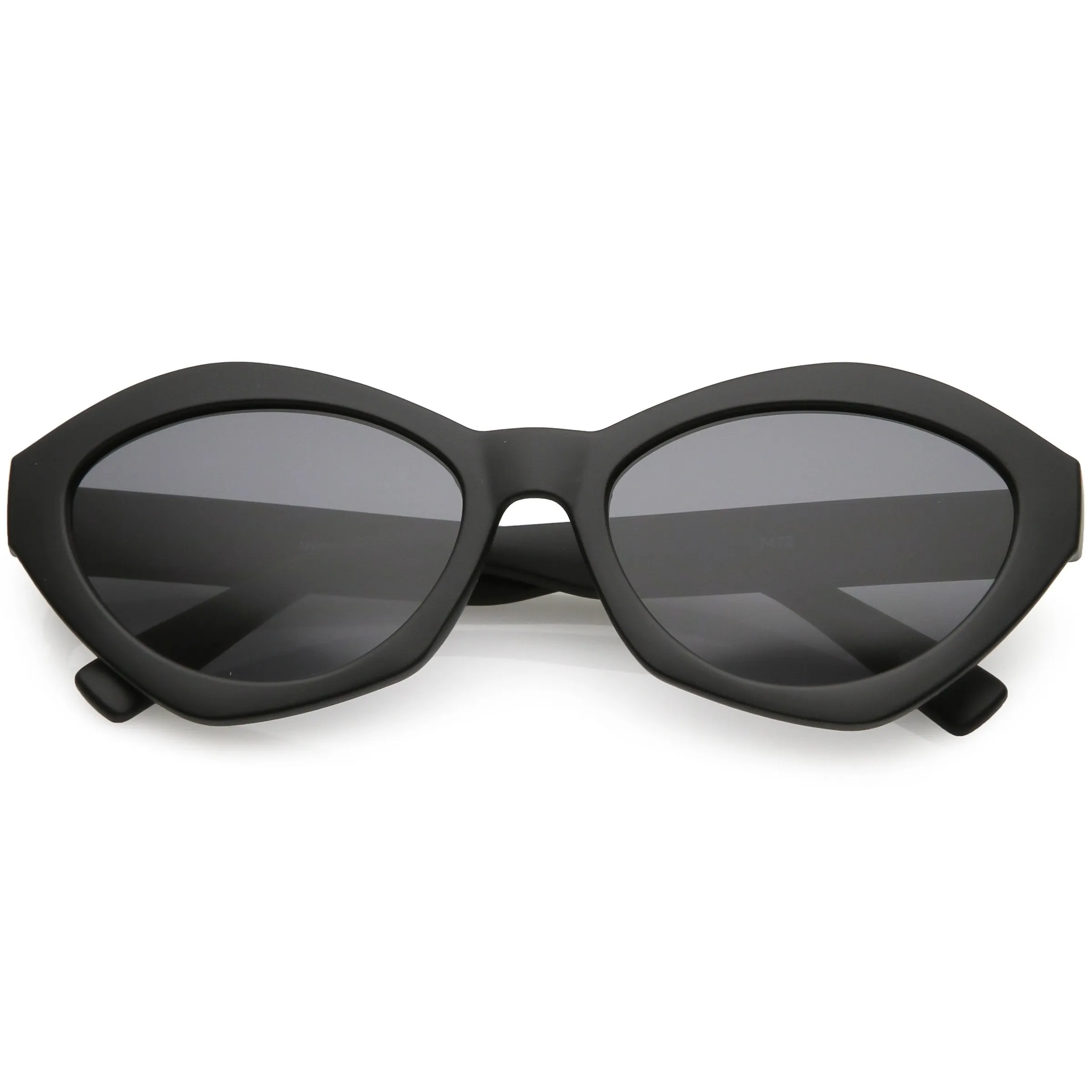 Women's Retro Modern Oval Flat Lens Sunglasses C603