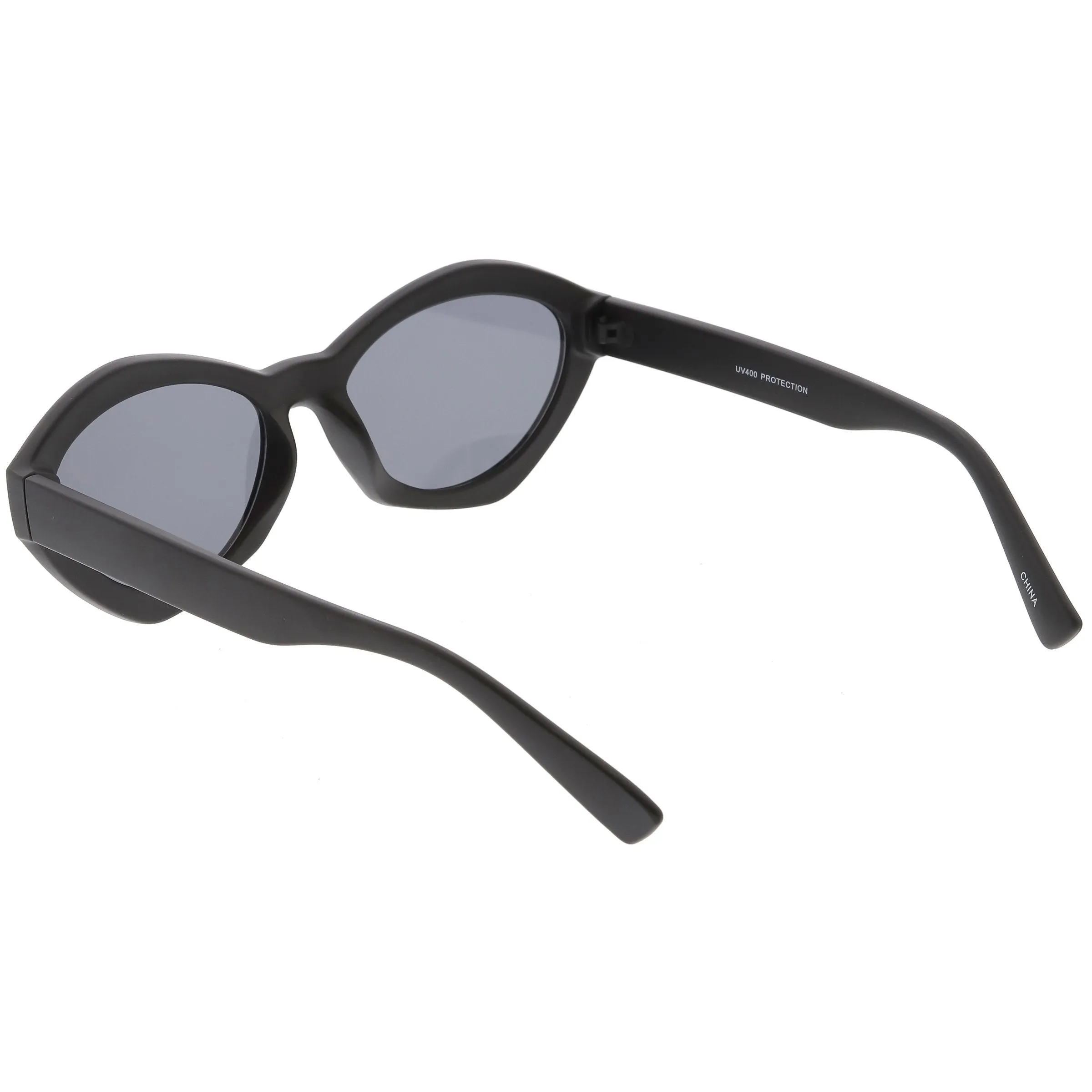Women's Retro Modern Oval Flat Lens Sunglasses C603