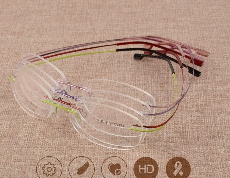 Women's Rimless Titanium Alloy Frame Eyeglasses S610