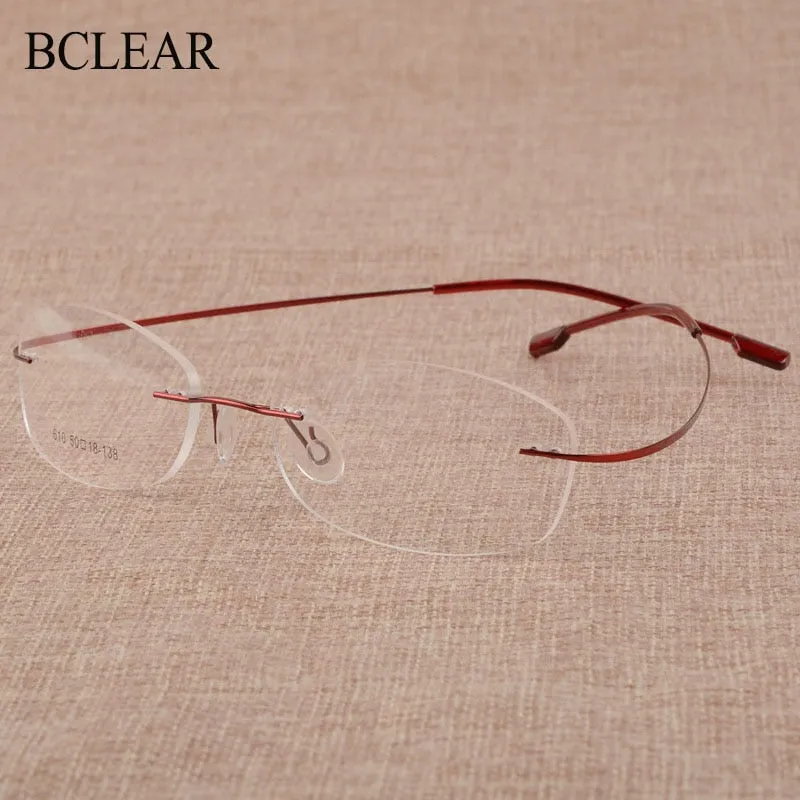 Women's Rimless Titanium Alloy Frame Eyeglasses S610