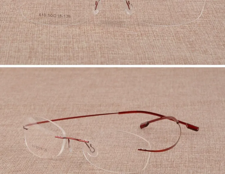 Women's Rimless Titanium Alloy Frame Eyeglasses S610