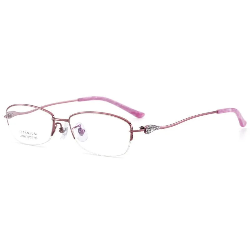 Women's Semi Rim IP Electronic Titanium Plated Frame Lr7883