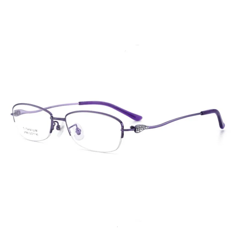Women's Semi Rim IP Electronic Titanium Plated Frame Lr7883