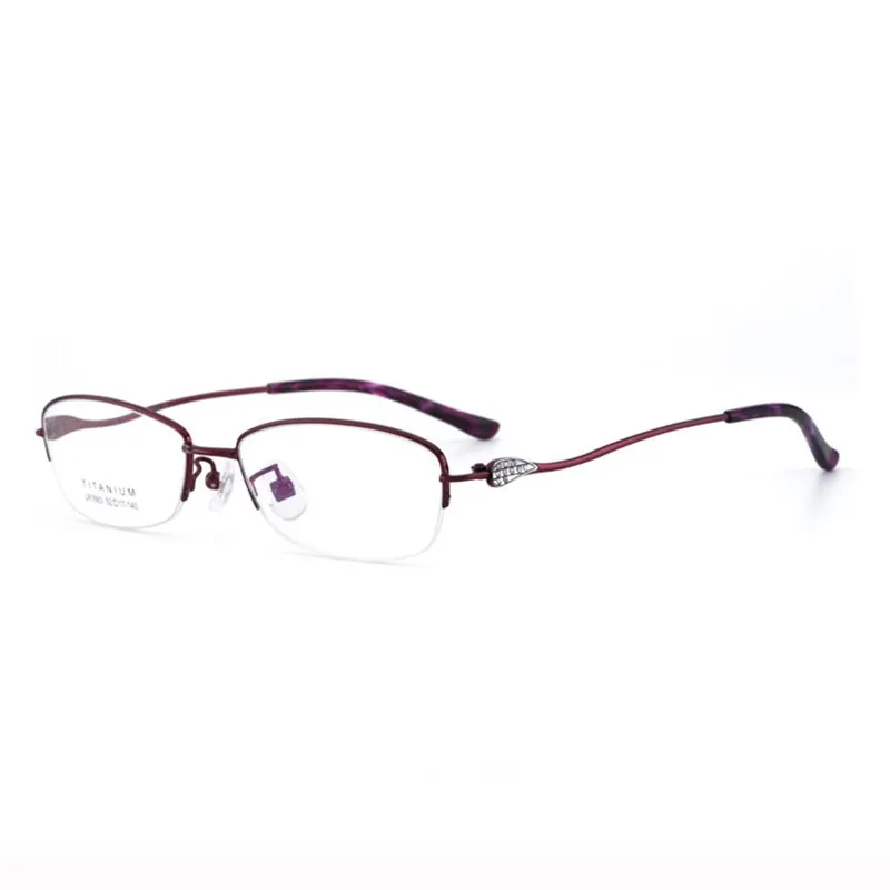 Women's Semi Rim IP Electronic Titanium Plated Frame Lr7883