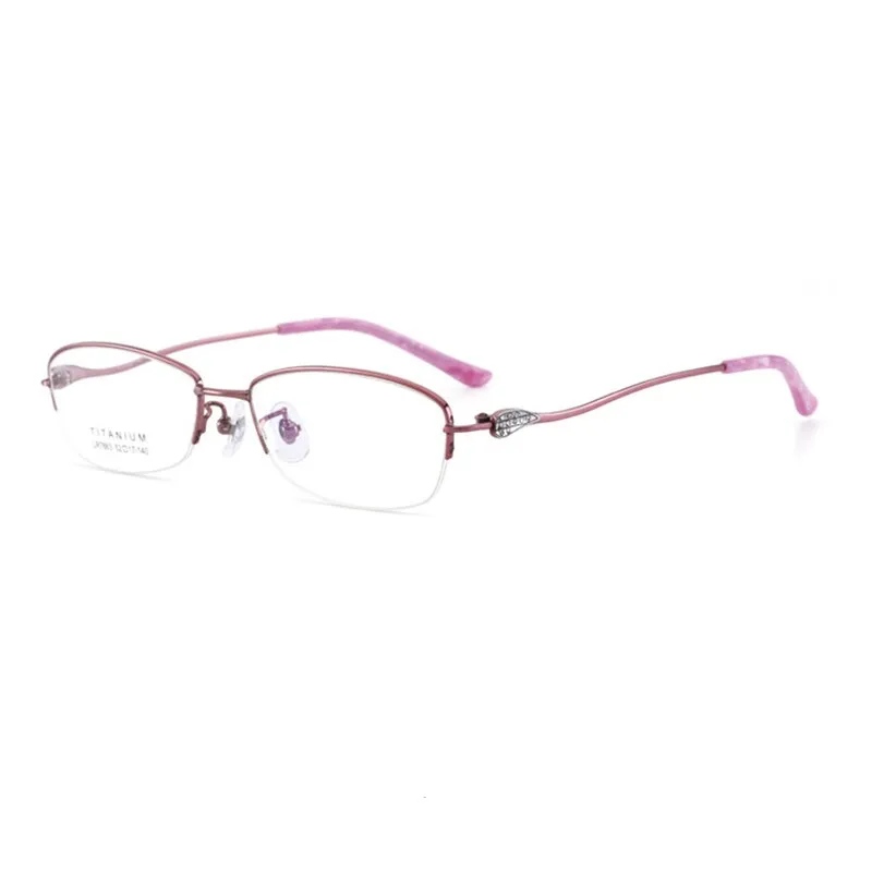 Women's Semi Rim IP Electronic Titanium Plated Frame Lr7883