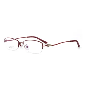 Women's Semi Rim IP Electronic Titanium Plated Frame Lr7883