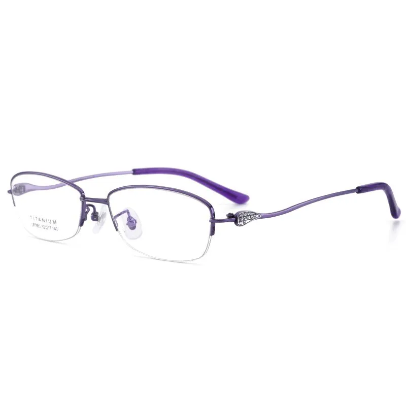 Women's Semi Rim IP Electronic Titanium Plated Frame Lr7883
