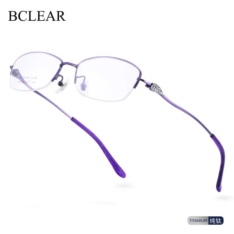Women's Semi Rim IP Electronic Titanium Plated Frame Lr7883