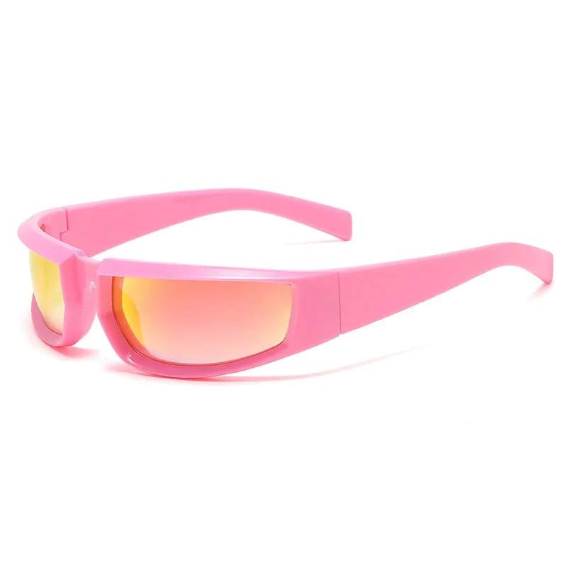 Women's Shield Style Outdoor Goggle Mirror Polarized Sunglasses