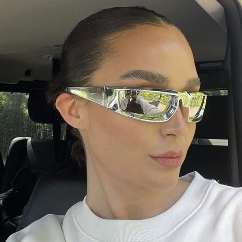 Women's Shield Style Outdoor Goggle Mirror Polarized Sunglasses