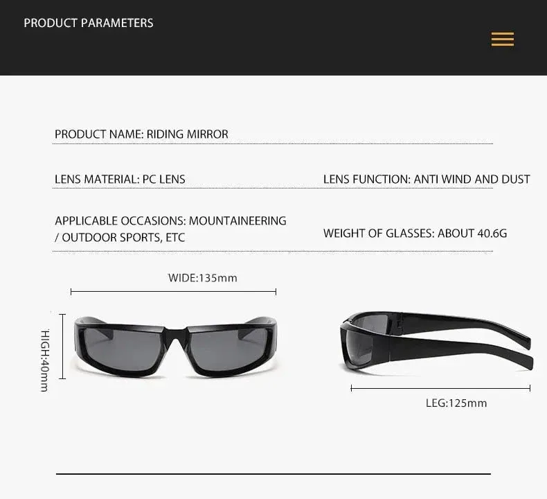 Women's Shield Style Outdoor Goggle Mirror Polarized Sunglasses