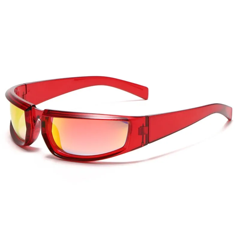 Women's Shield Style Outdoor Goggle Mirror Polarized Sunglasses