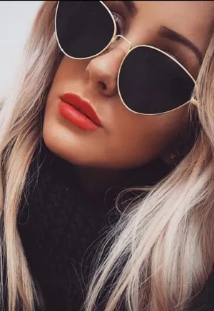 Womens Small Vintage Cat Eye Sunglasses