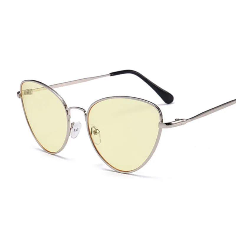 Womens Small Vintage Cat Eye Sunglasses