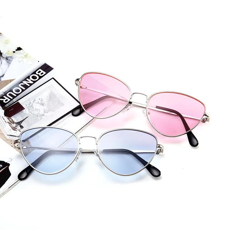 Womens Small Vintage Cat Eye Sunglasses