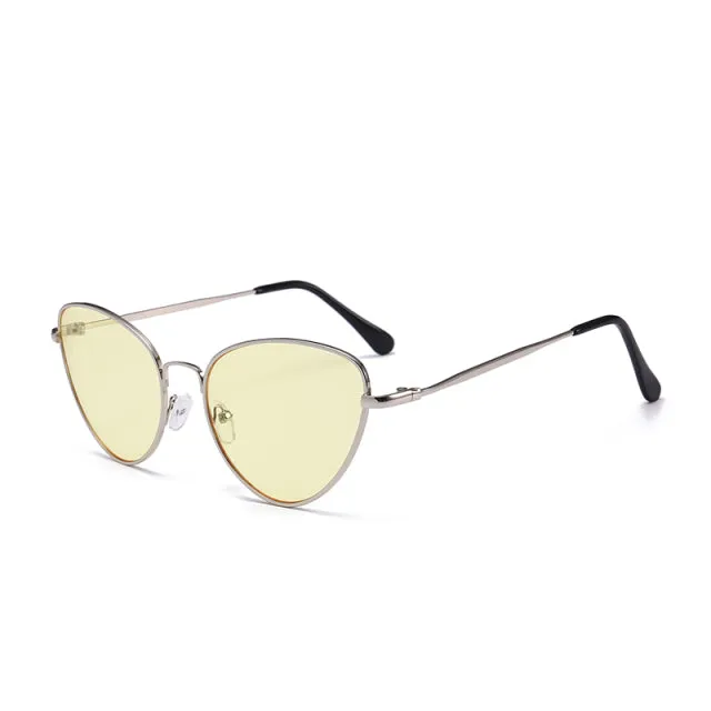 Womens Small Vintage Cat Eye Sunglasses