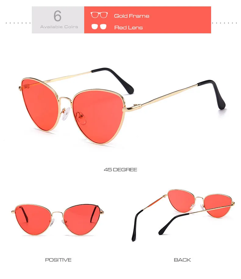 Womens Small Vintage Cat Eye Sunglasses