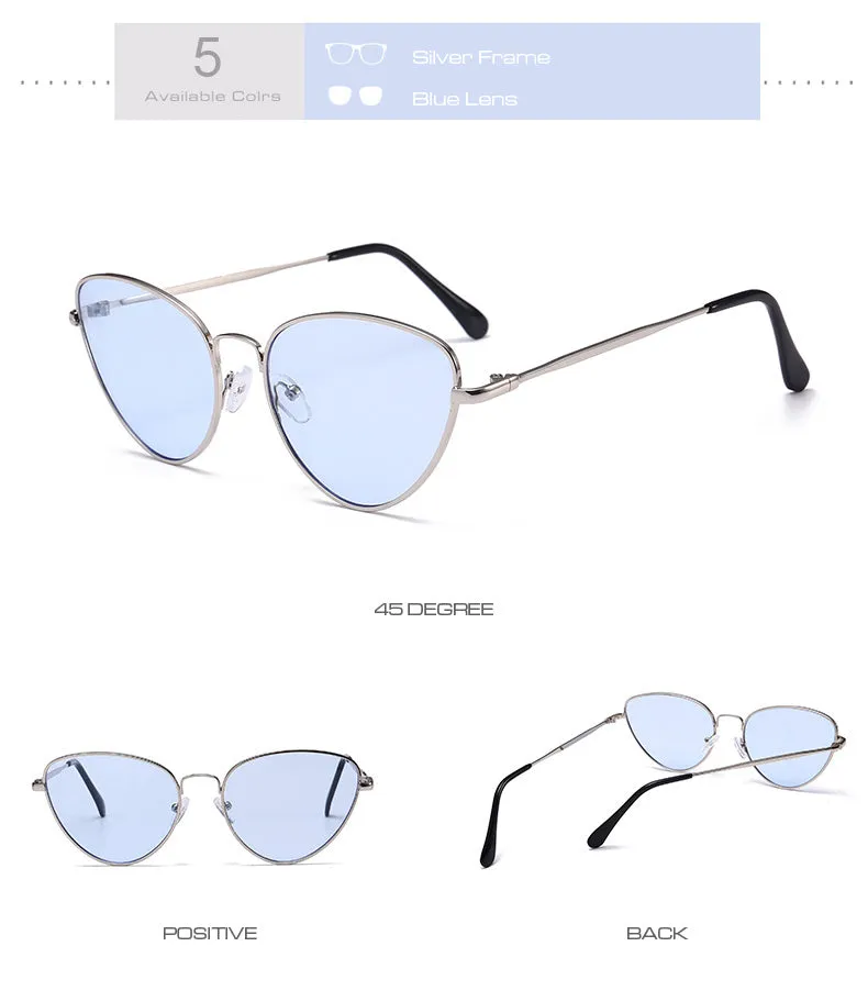 Womens Small Vintage Cat Eye Sunglasses