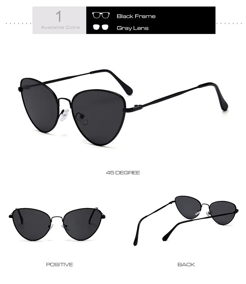 Womens Small Vintage Cat Eye Sunglasses