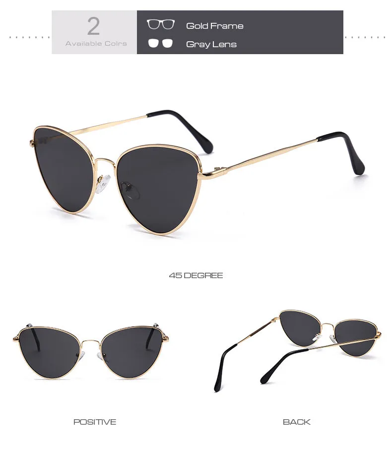 Womens Small Vintage Cat Eye Sunglasses