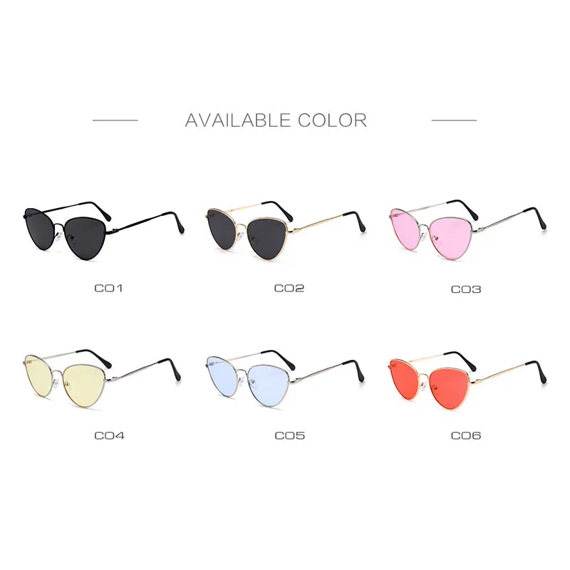 Womens Small Vintage Cat Eye Sunglasses