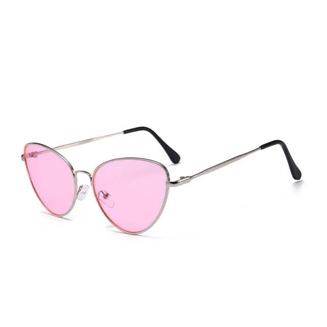 Womens Small Vintage Cat Eye Sunglasses