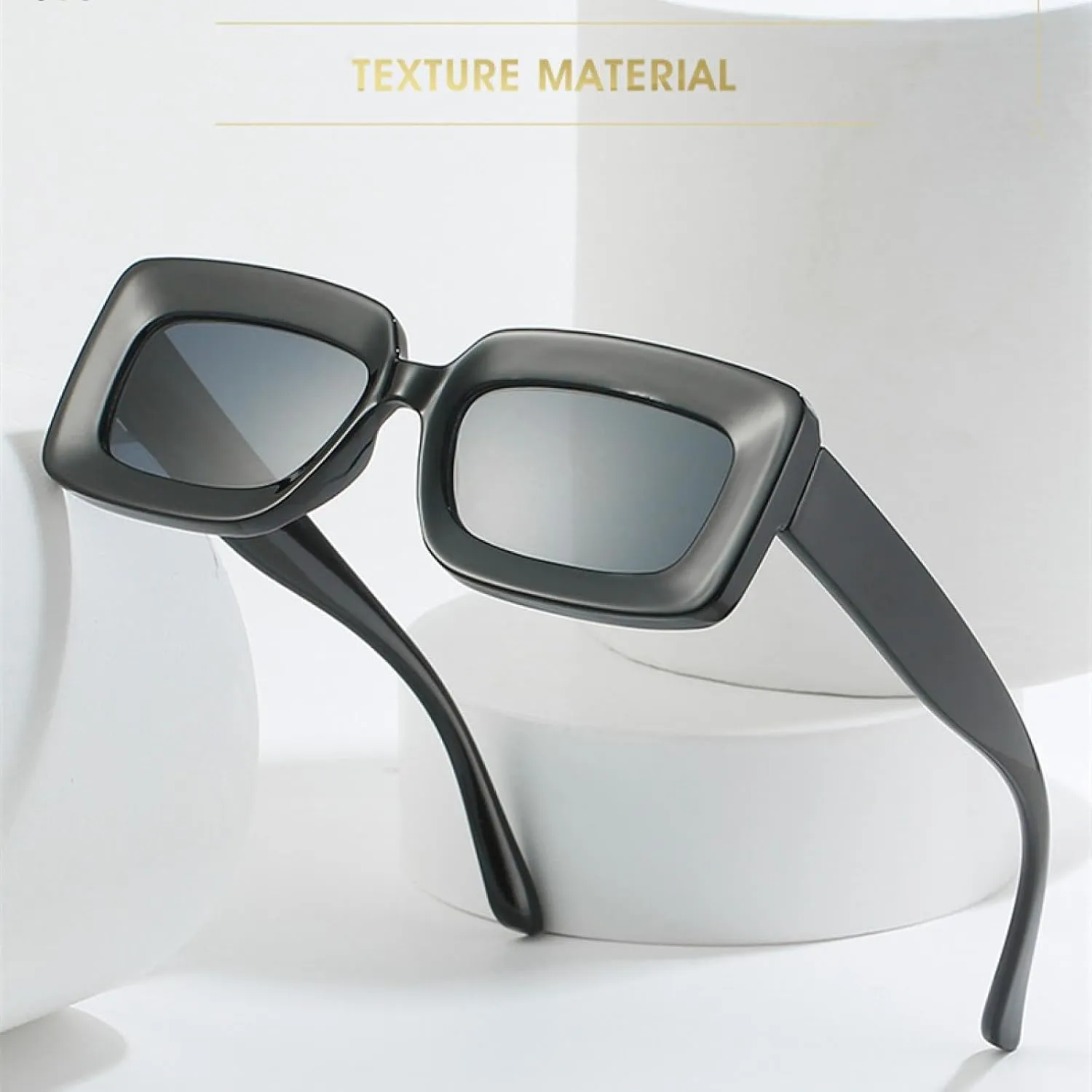 Women's Sunglasses Vintage Rectangle Big Frame Purple Glasses Fashion Women Glasses