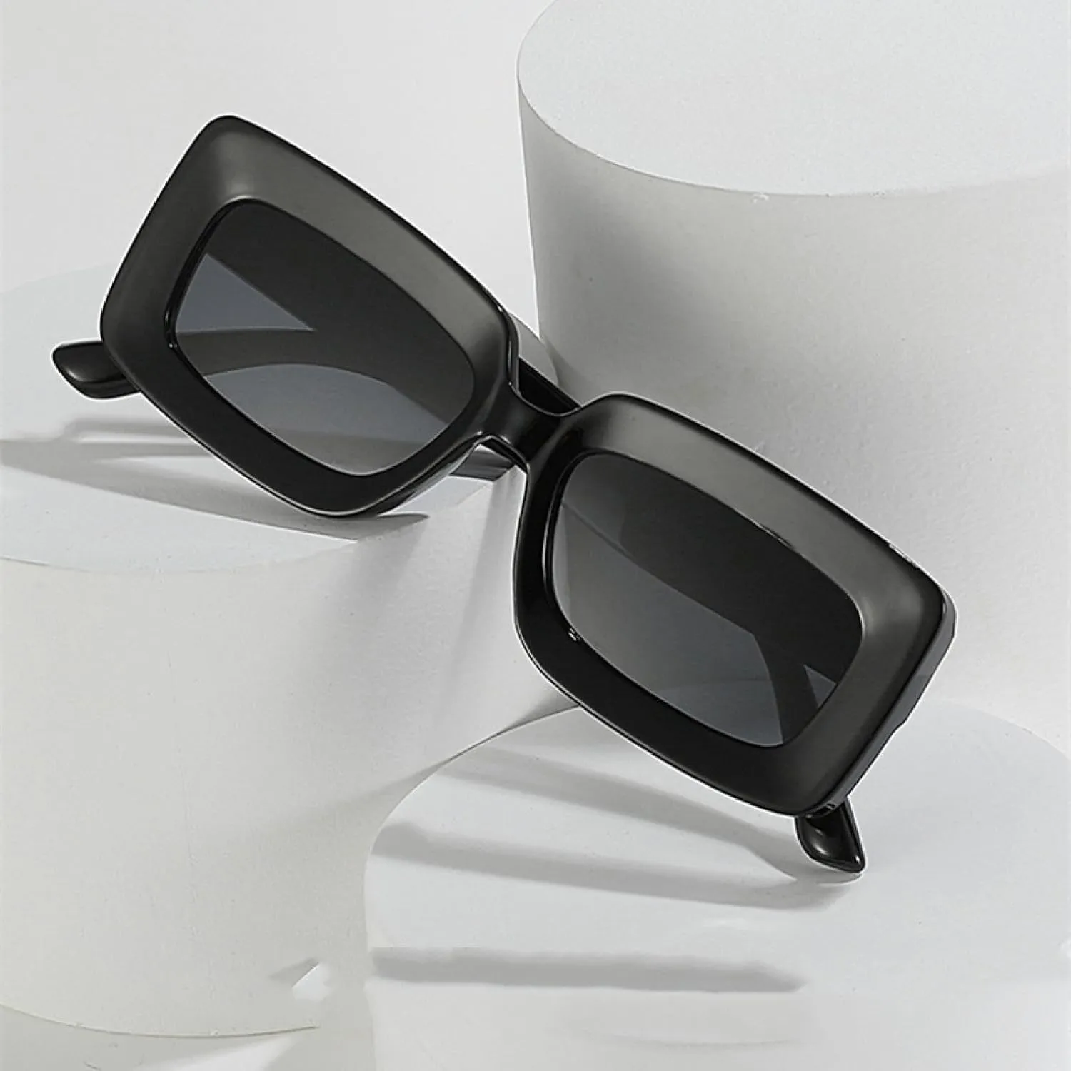 Women's Sunglasses Vintage Rectangle Big Frame Purple Glasses Fashion Women Glasses
