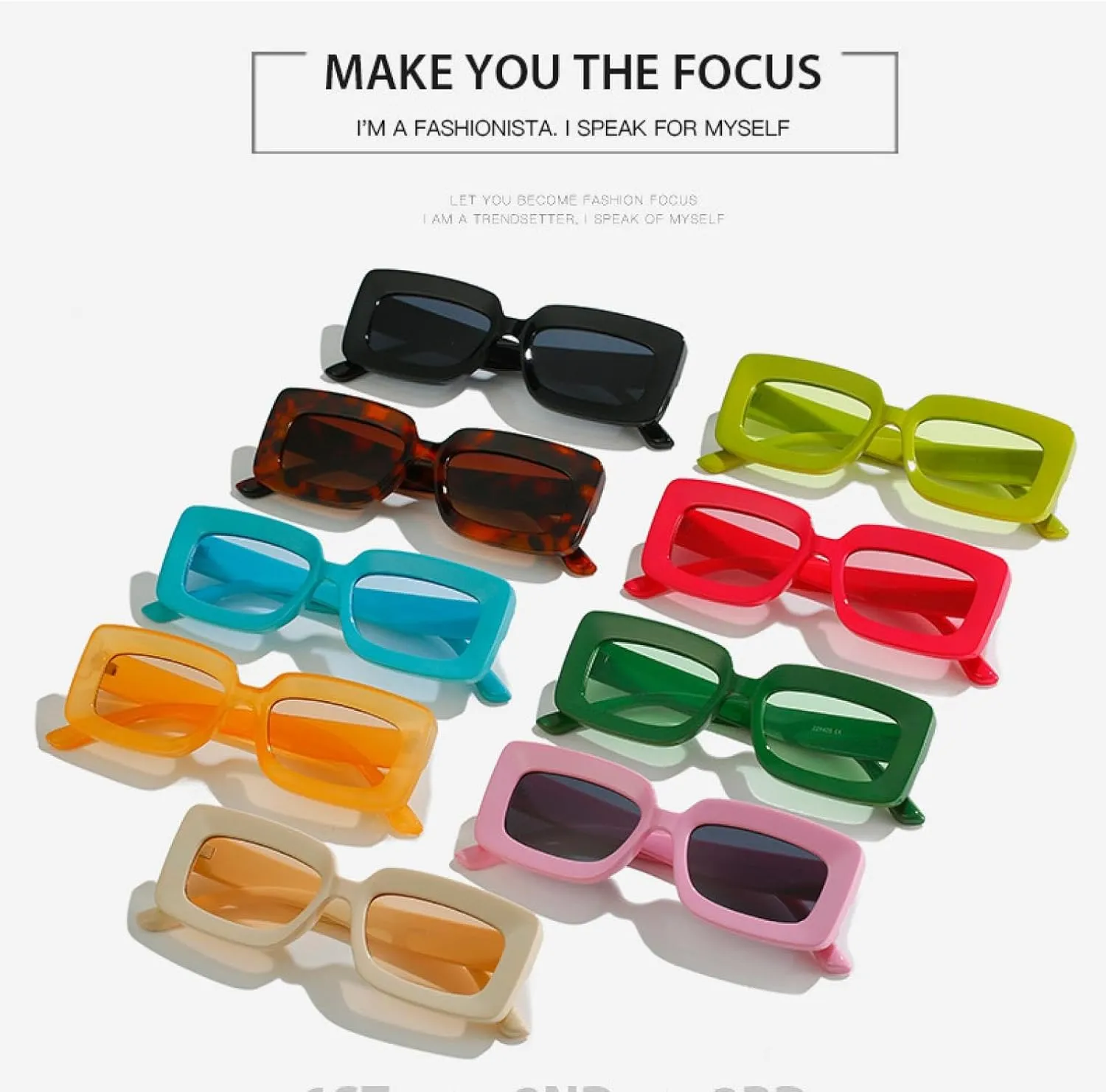 Women's Sunglasses Vintage Rectangle Big Frame Purple Glasses Fashion Women Glasses