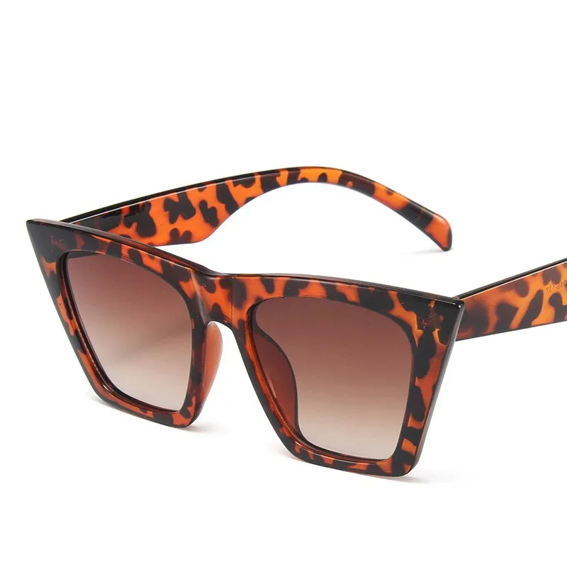 Women's Vintage Oversized Cat Eye Sunglasses, Vintage Style Sunglasses, UV400 Sunglasses