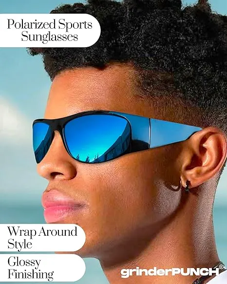 Wrap AroundSunglasses (Blue)