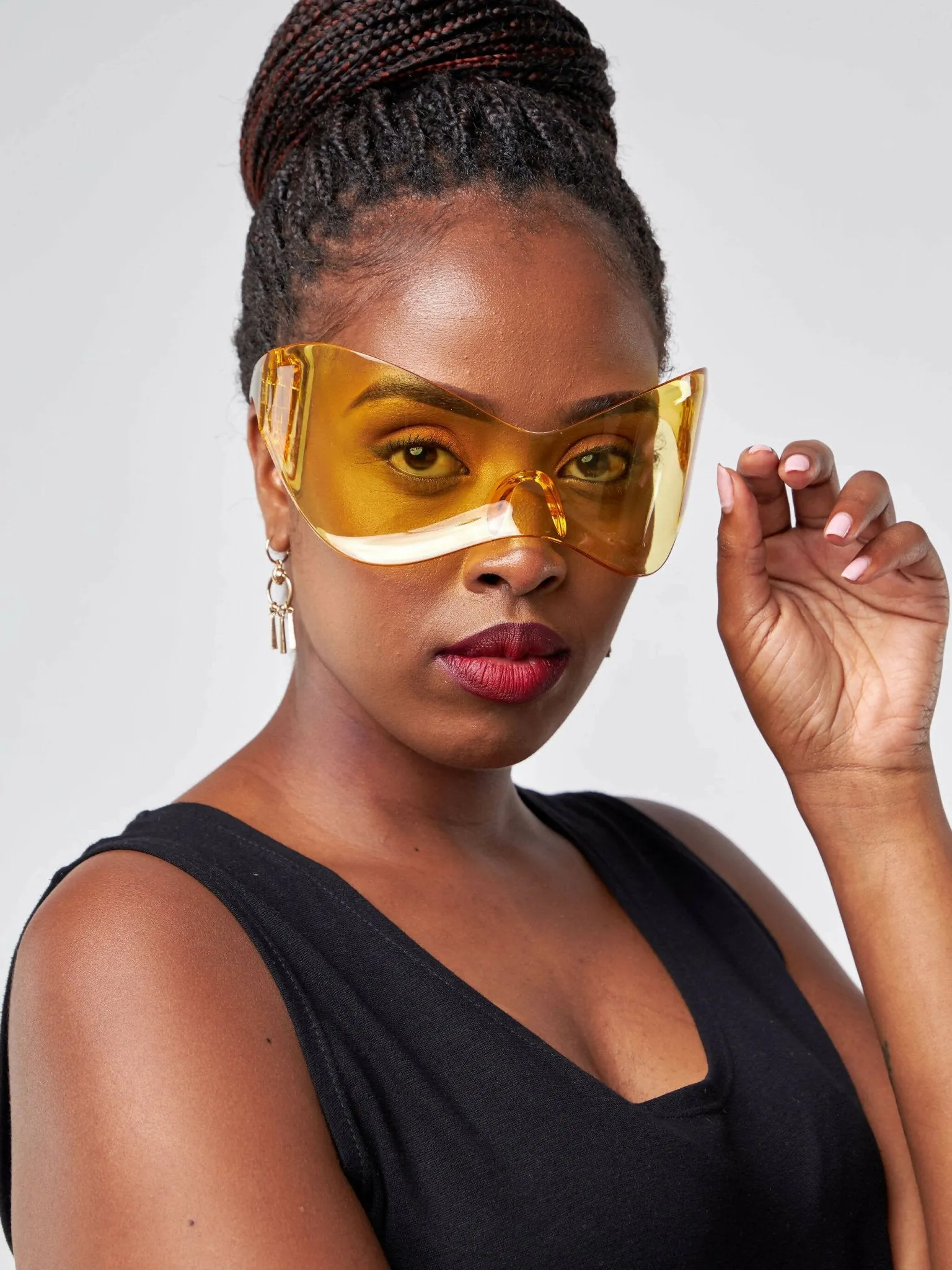 x Mugler Sunnies - Yellow Gold