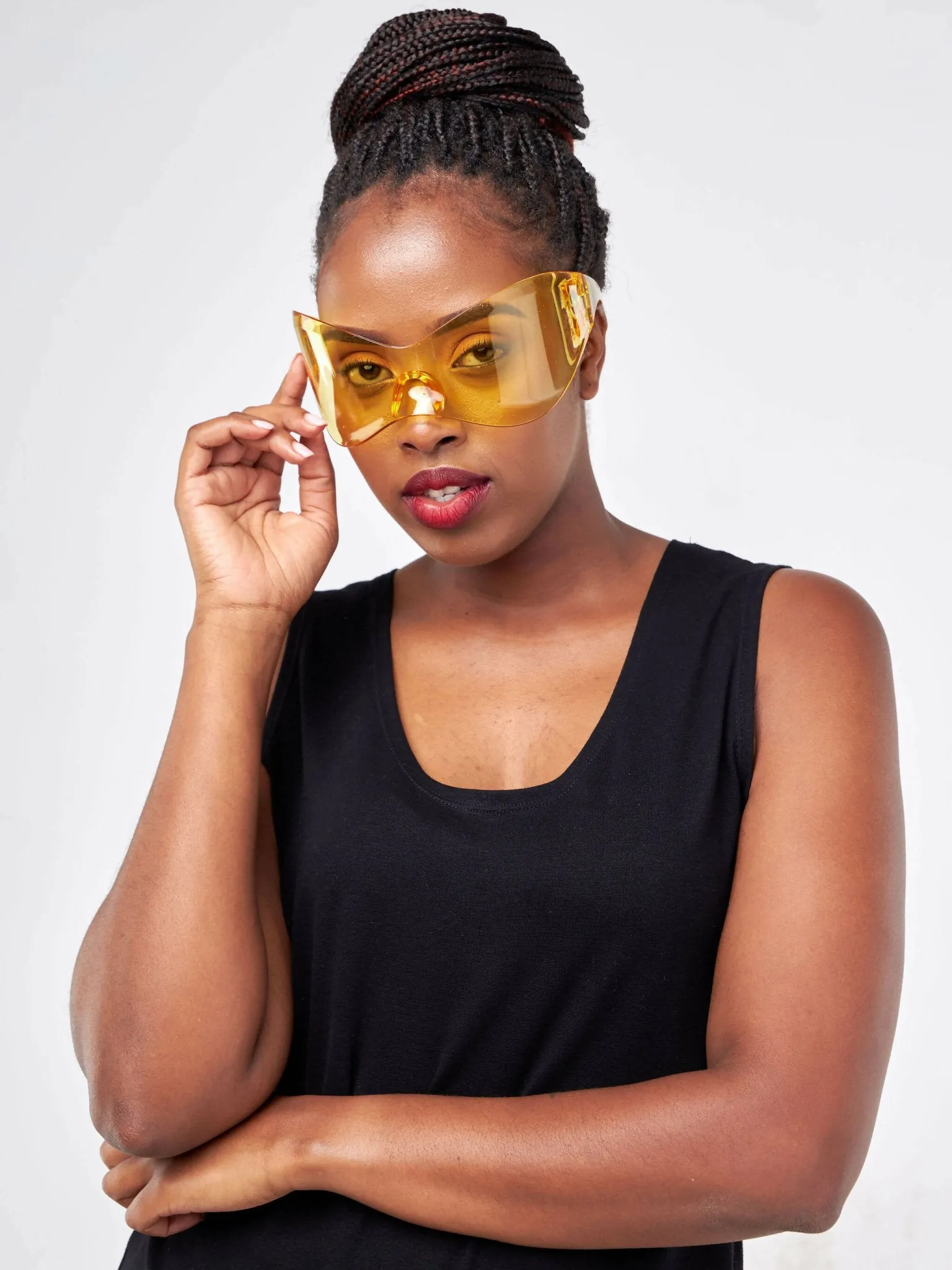 x Mugler Sunnies - Yellow Gold
