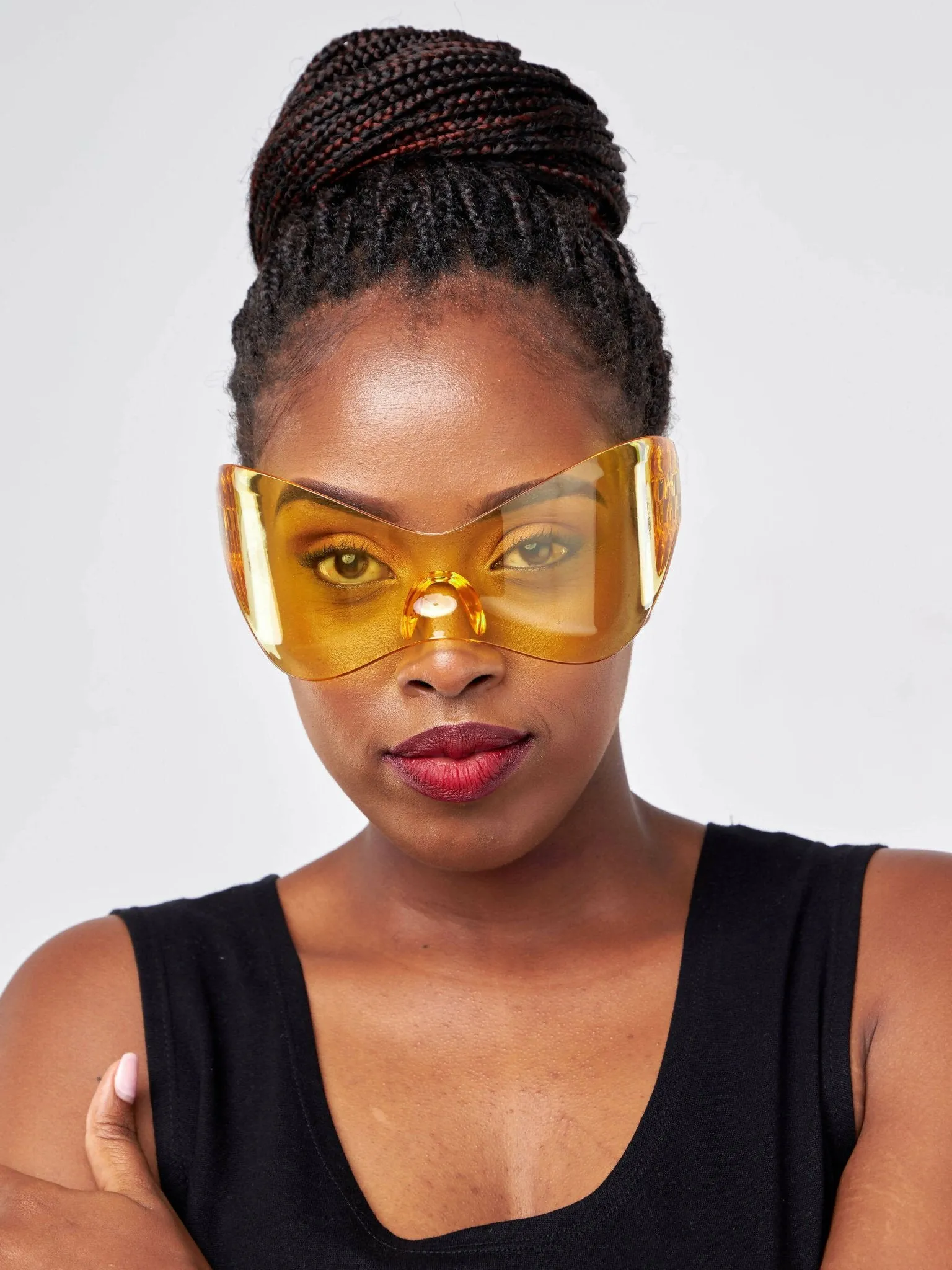 x Mugler Sunnies - Yellow Gold