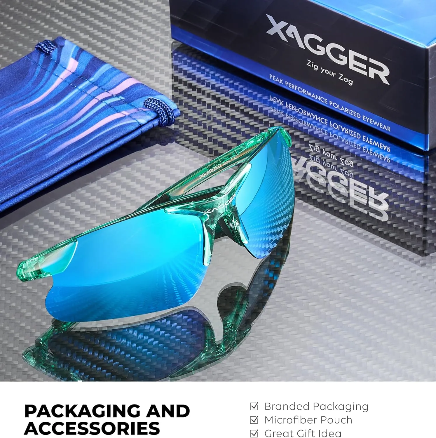 Xagger Kids Youth Polarized Sports Sunglasses for Boys Girls Baseball Softball Glasses TR90 Frame