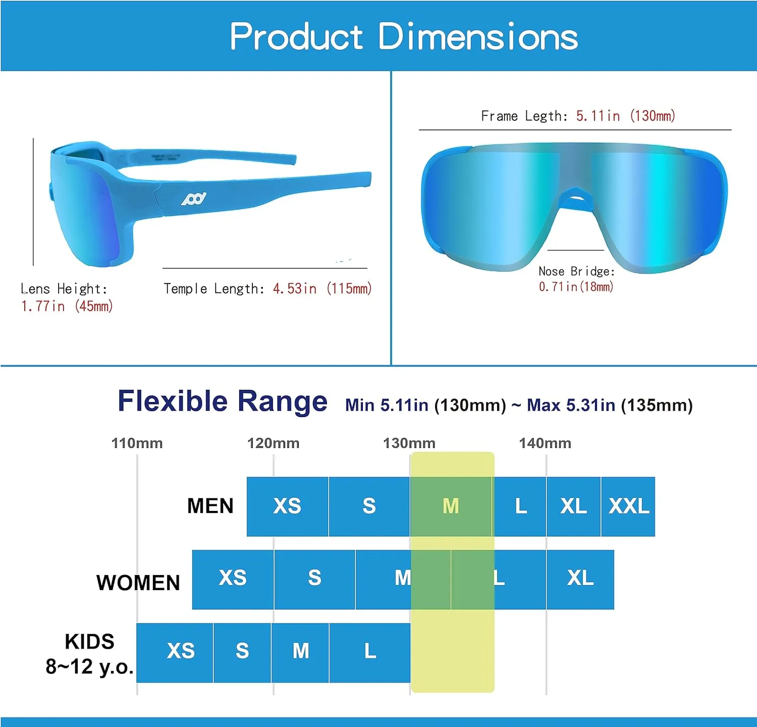 XII WY Kids Sunglasses Polarized UV Protection Flexible Rubber Glasses Shades for Boys Girls