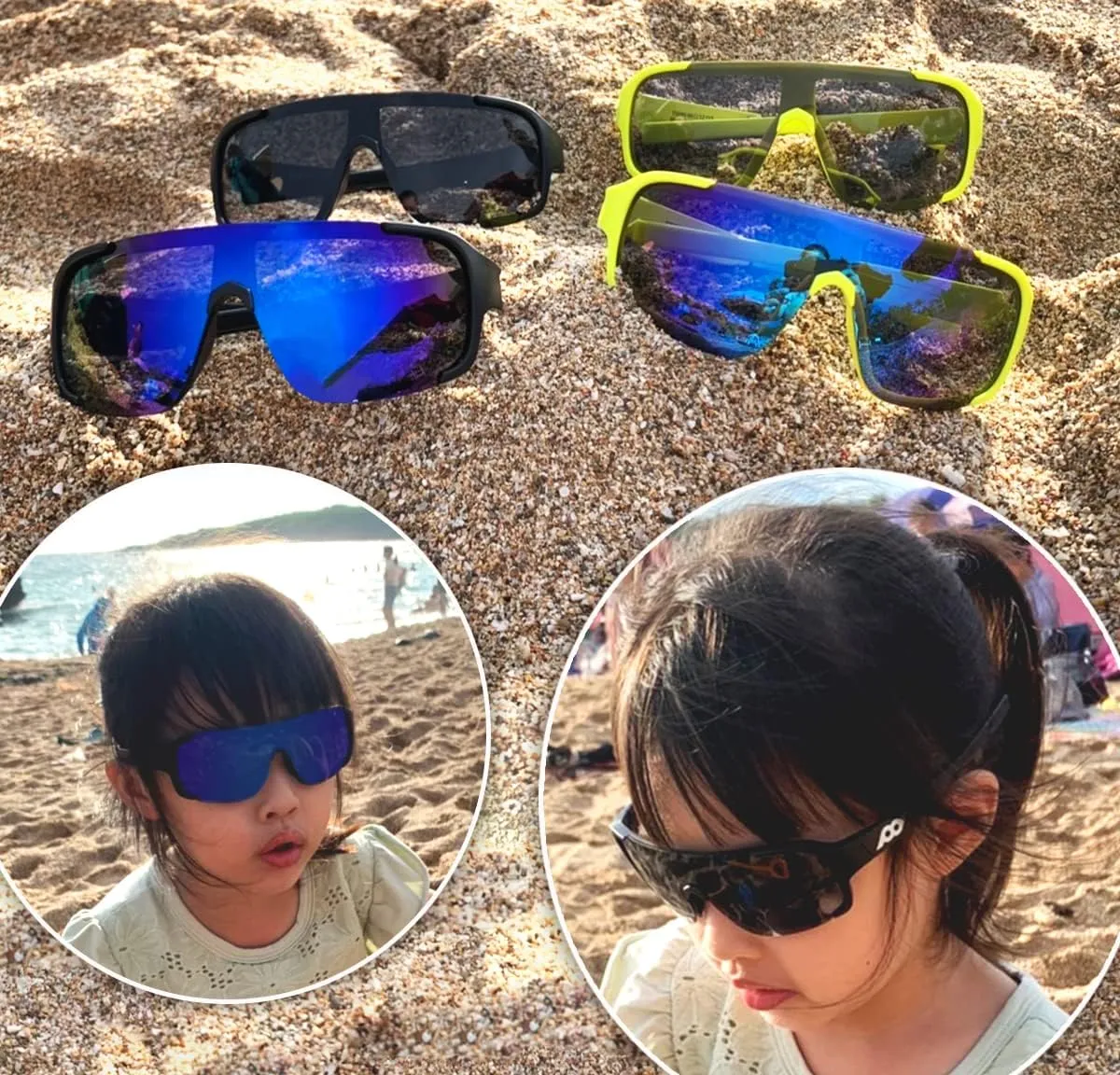 XII WY Kids Sunglasses Polarized UV Protection Flexible Rubber Glasses Shades for Boys Girls