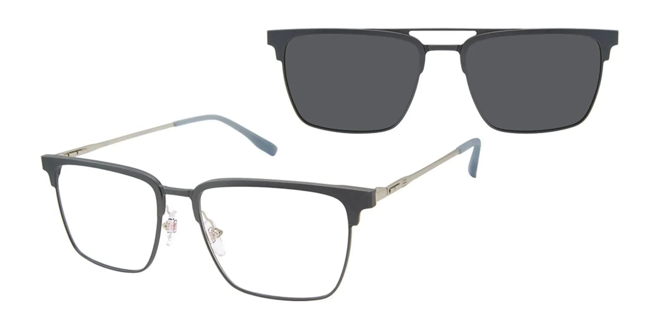 XXL Eyewear Messi Eyeglasses with Sun-clips | Size 58