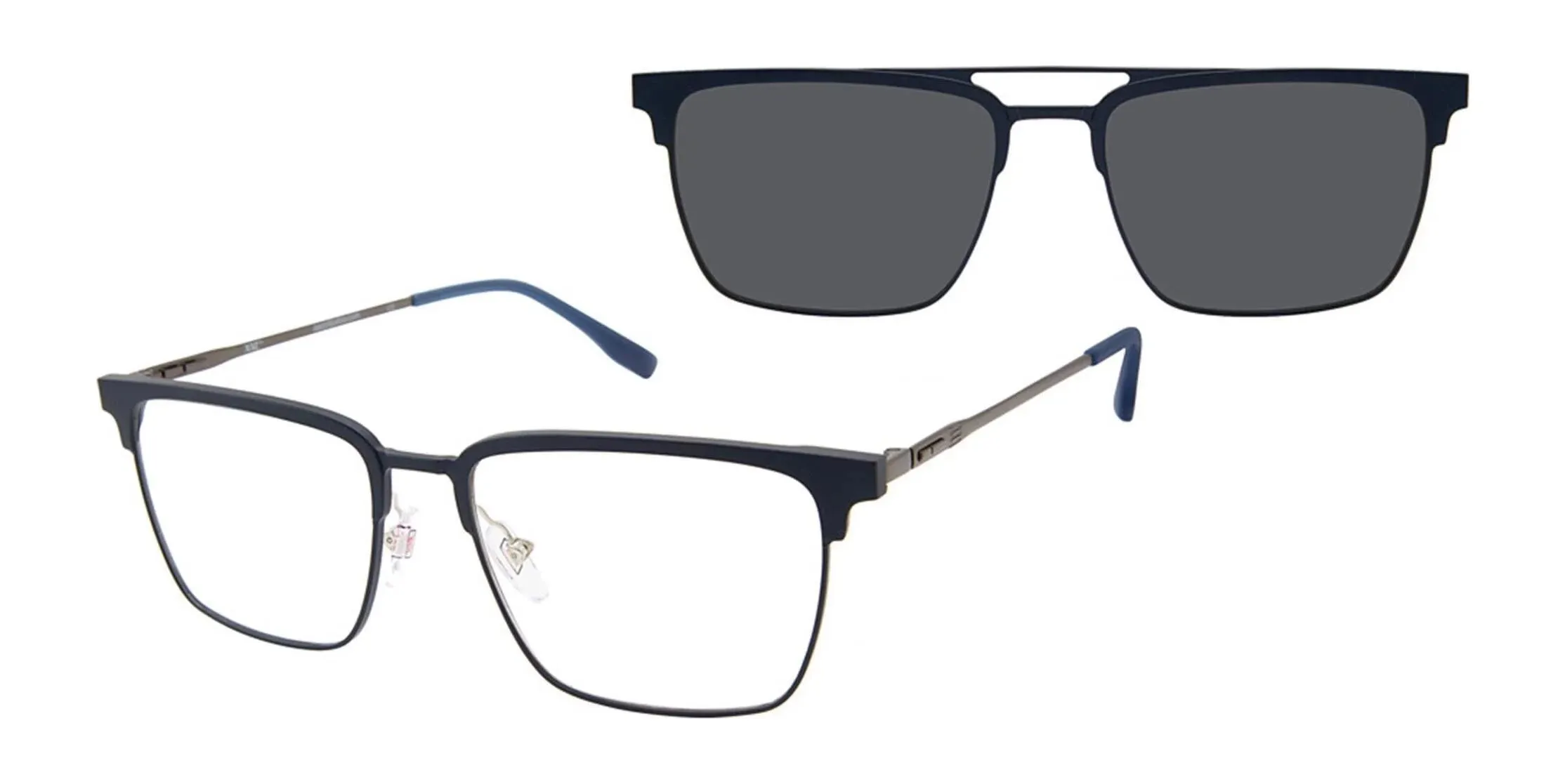 XXL Eyewear Messi Eyeglasses with Sun-clips | Size 58