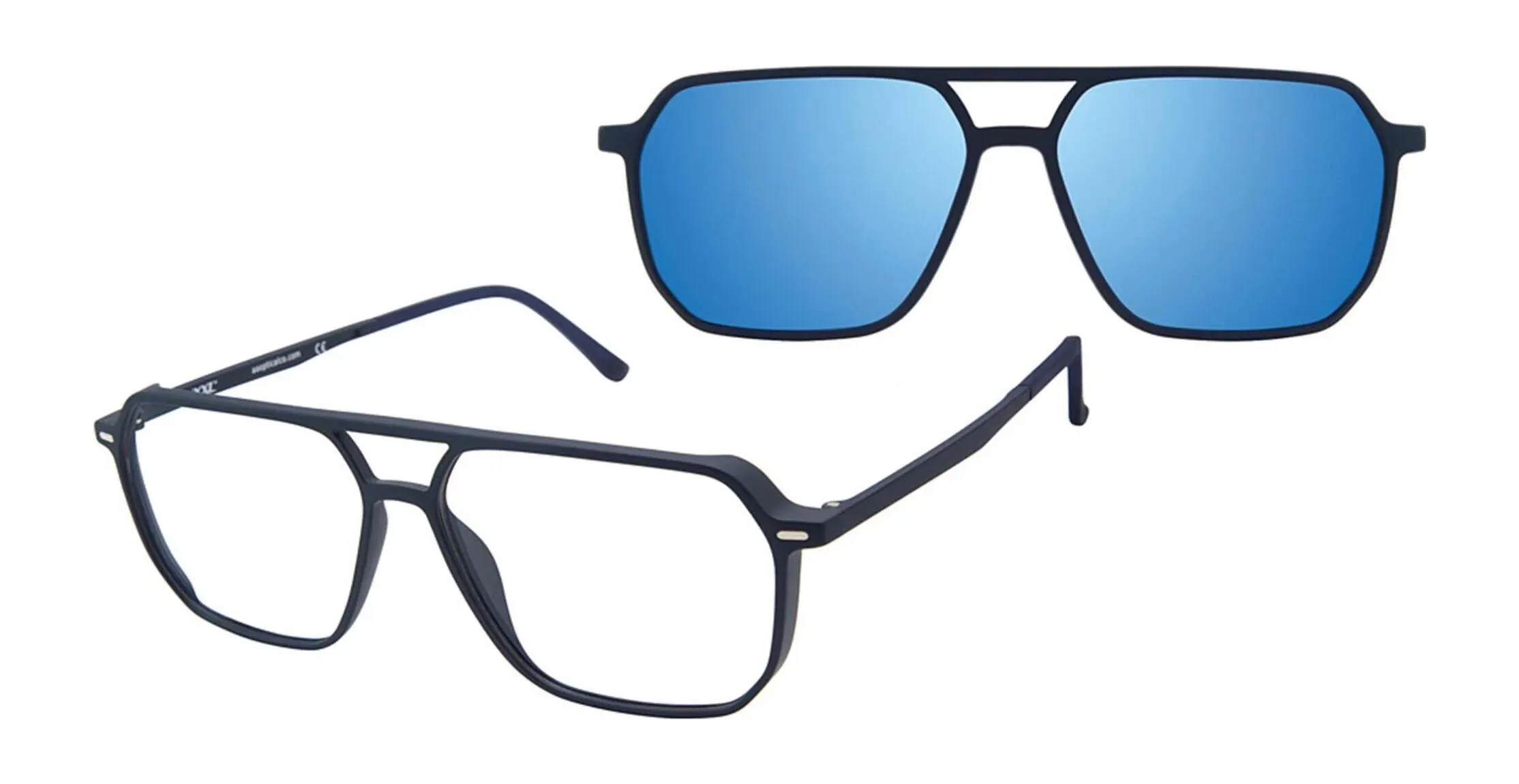 XXL Eyewear Montana Eyeglasses with Sun-clips