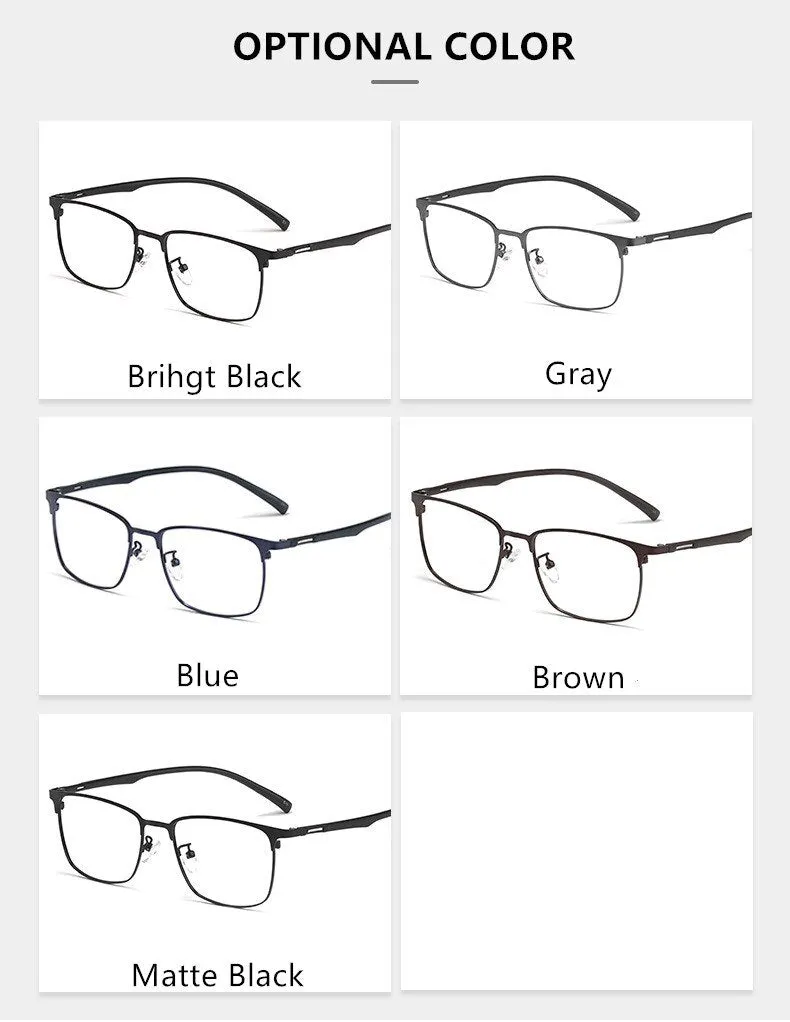 Yimaruili Men's Full Rim Alloy Frame Eyeglasses 89027