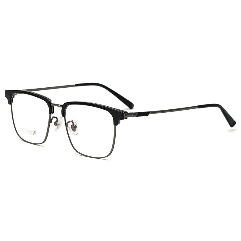 Yimaruili Men's Full Rim IP Plated β Titanium Square Frame Eyeglasses 2311YJ
