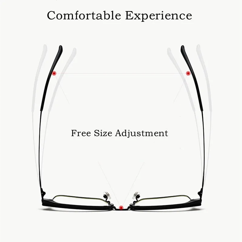 Yimaruili Men's Full Rim Square Acetate Titanium Eyeglasses 2310yj