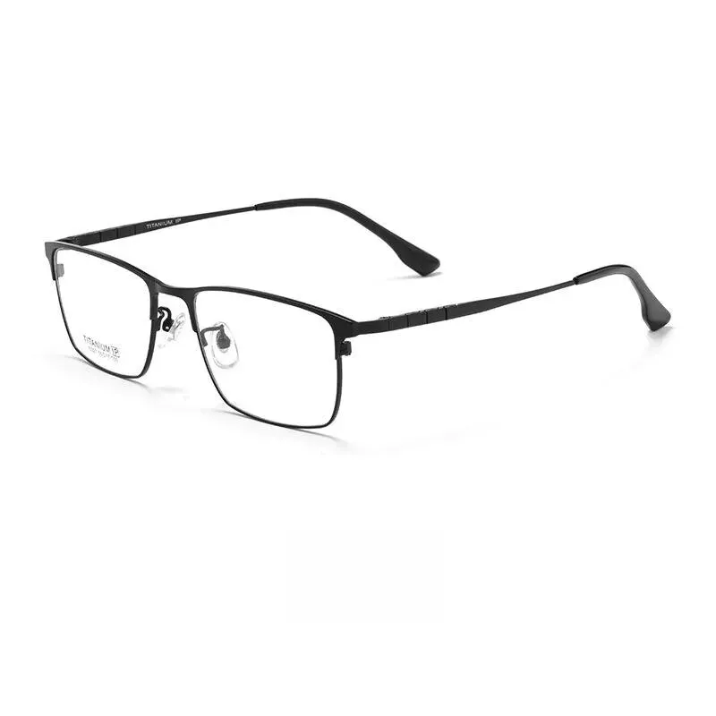 Yimaruili Men's Full Rim Square Titanium Eyeglasses 15327p