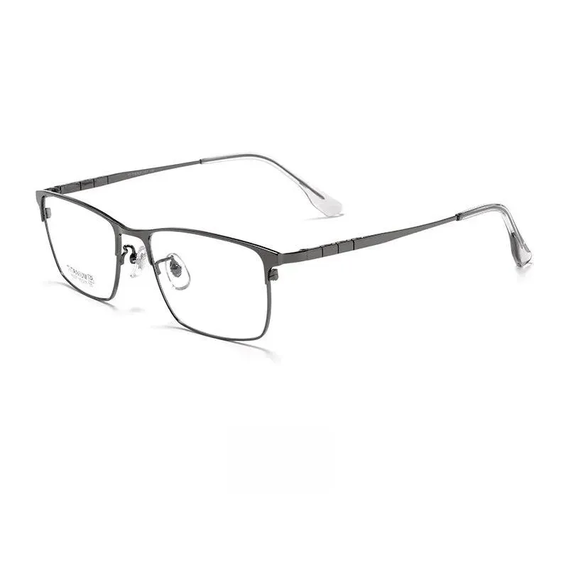 Yimaruili Men's Full Rim Square Titanium Eyeglasses 15327p